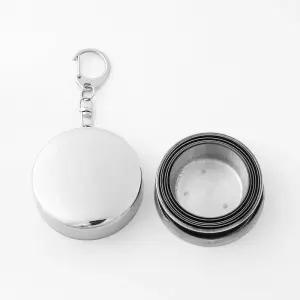 캠핑컵 휴대용 접이식 컵 75ml 캠핑 등산 술잔 등산용컵 스텐컵 등산스텐컵