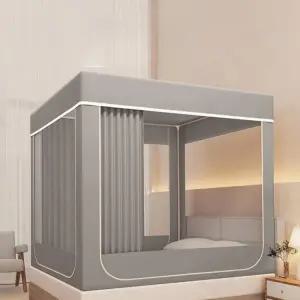 사각난방텐트 침대위 난방용 보온 실내 사각 방풍 바닥있는