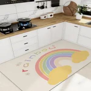 주방매트 특대형 부엌 바닥 pvc 방수 싱크대 넓은 미끄럼 북유럽 헤링본 가죽 발매트