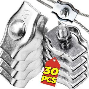 와이어 로프 클립 스테인리스 스틸 케이블 클램프 그립 M2-M6 코드 고정장치 정원 울타리 걸이 그늘막 트렐