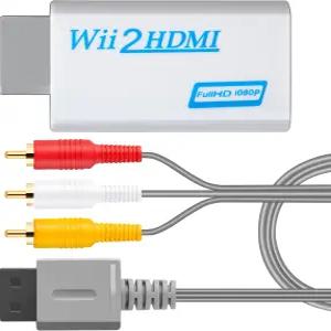 DTianSir Wii HDMI 어댑터(AV 케이블 포함) Wii에서 변환기 1080P(3.5mm 오디오 잭 모든 닌텐도 디스플레이
