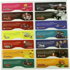 게임보이 어드밴스 SP GBA 콘솔을 위한 14개의 PCS 컬러풀 커스텀 디자인 백 태그 라벨 스티커