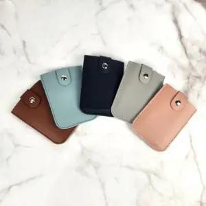 카드파우치 심플 pu 가죽 카드지갑 무지 여성카드지갑 (WFK92O2)