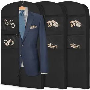 여행용 43인치 옷 가방 옷걸이 보관용 걸이 수트 커버 지퍼 포함 코트 원피스 정장 악세사리