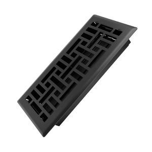 하우올 4x10인치 헤비 듀티 보행 가능 바닥 레지스터 쉽게 조정 가능한 공기 공급 레버 통풍구 - 시애틀 디자인 홈 바닥용 커버 매트 블랙