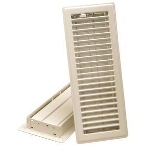 임페리얼 매뉴팩처링 RG0244 4인치 x 10인치 루버 플로어 레지스터, 아몬드