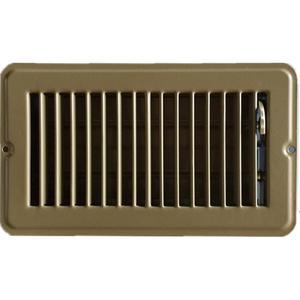 RV 및 홈 브라운 스탬프 스틸 플로어 디퓨저/댐퍼 8인치 X 4인치(덕트 개구부 크기) 외부 치수 9.6인치 x 5.6인치