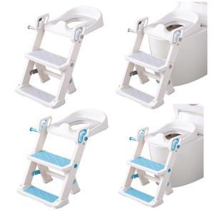 라포식 휴대용 어린이 변기 사다리 조정  높이 화장실 훈련 좌석 접이식 단계 의자 유아용 미끄럼 방지