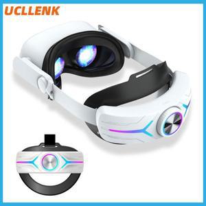 Oculus Quest 2용 2in1 충전 헤드 스트랩 VR 액세서리용 조정 가능한 대체 8000mAh