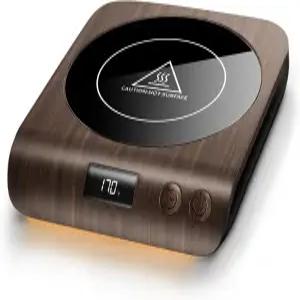 가이아탑 커피 머그잔 워머 3가지 온도 설정 2-10시간 자동 차단 및 따뜻한 스트립 표시등 차 우유 코코아