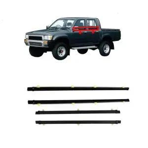 호환  Toyota Hilux 1989-1995 웨더스트립용 블랙 외부 창 고무 LN85 LN90 픽업 유리 외부 라미네이트 6821