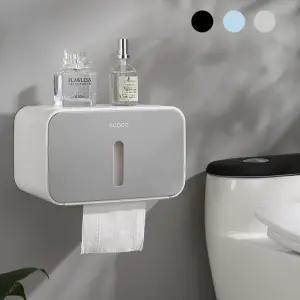 원터치 방수 휴지걸이 수납함 케이스 거치대 선반 소품