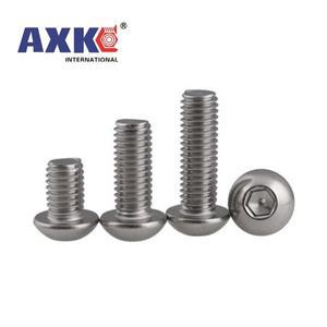 미라식 10개 UNC  -24 1/4-20 미국  나사 304 A2-70 스테인레스 스틸 알렌 육각 소켓 단추 머리 둥근 볼트