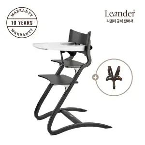 [롯데백화점]리엔더 리엔더 클래식 원목프리미엄 하이체어+베이비세트+트레이-그레이