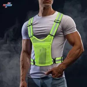 형광 안전 조끼 러닝 조깅 자전거 작업용 봉사활동 등산 관리용 다용도 (WFKA7CB)