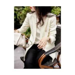 EAMT 여자정장자켓 프렌치 라이트 럭셔리 모직 코트 봄가을 겨울 정장 상의 YJ4