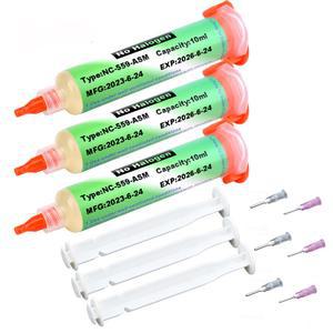 솔더 플럭스, 559 깨끗한 납땜 플럭스 페이스트 없음, 무연 로진 10cc 끈적끈적한 전자제품용 납땜액 BGA, SMD, USB 소켓 수리용