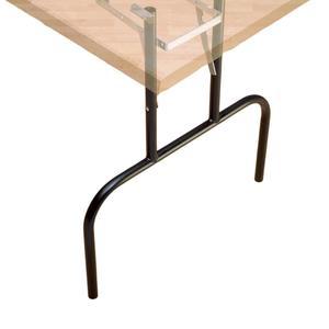 접이식 연회 테이블 다리 2개 세트 - 견고한 다리, 미끄럼 방지 플라스틱 팁 및 만능 용접 세련된 블랙 마감 19 게이지 스틸 24인치 W x 29인치 스탠드형 책상