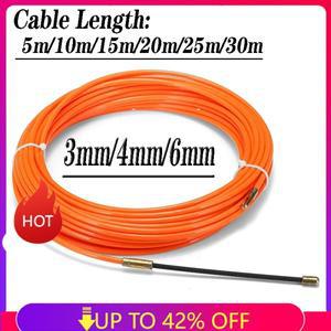 3mm/4mm/6mm 유리 섬유 와이어 케이블 풀러 피쉬 테이프 릴 도관 덕트 로더 당기는 가이드 장치 5/10/15/20