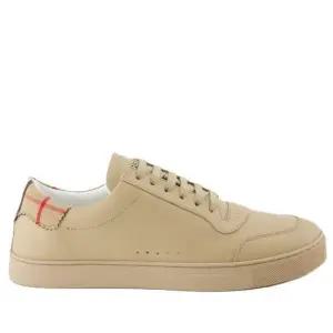 BURBERRY  Leather Check Cotton Sneakers (8065532) (레더 체크 코튼 스니커즈)