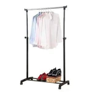 ( )이동식 수납 1단 정리 행거 일반형 옷걸이 보관 옷장