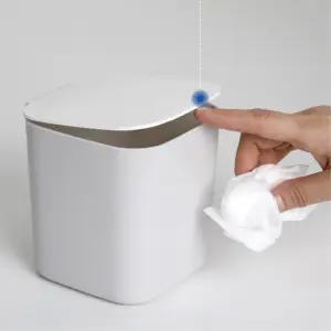 책상 화장대 사각 미니 뚜껑 휴지통 소형 독서실 인테리어휴 좁은공간 서재 콤팩트 쓰레기통 디자인예쁜