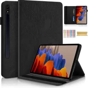 Dteck 갤럭시 탭 S9 FE 10.9 /S9 11 케이스 2023 프리미엄 PU 가죽 스탠드 플립 폴리오 지갑 삼성 S8