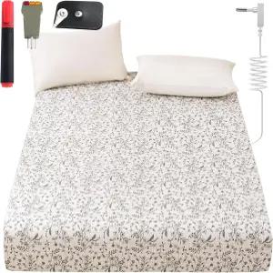 접지 시트 킹 90 면+ 10 순은 섬유 침대 키트 딥 포켓 - 한 수면 요법에 사용 (회색 꽃 여왕)