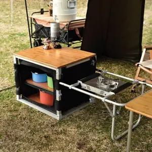 제드 우드키친쉐프 원액션 테이블 수납장 키친 테이블