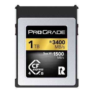 ProGrade 디지털 메모리 카드 - 카메라용 CFExpress 4.0 Type B | 파일 및 대용량 저장 공간의 익스프레스 전송에 최적화 1TB 골드 시리즈