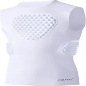 축구 페인트볼 야구를 위한 카바세 유소년 패딩 보호 셔츠 가슴 갈비뼈 심장 보호대 흉골