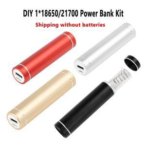 DIY 5V 2A  C  충전  용접 전원 은행 키트 1 섹션 18650/21700 스마트 호환 폰용 배터리 보관 케이스 상자