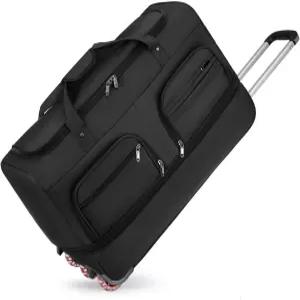 바퀴가 달린 확장 가능한 롤링 더플백 24인치 접이식 캐리어 여행용 가방 방수 여성 남성용 주말