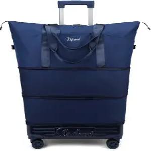 탈부착 가능한 바퀴와 텔레스코픽 손잡이가 있는 듀판시 확장형 접이식 여행 가방 여성용 대형 방수 롤링