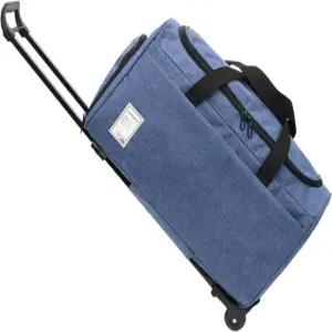 롤링 더플백 바퀴 45L 22인치 접이식 여행용 소프트사이드 2개의 방수 휴대용 대형 가방 남녀 멀티 포켓