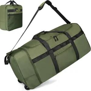 바퀴가 달린 롤링 더플백 여행용 85L 확장형 남성용 초대형 접이식 휴대용