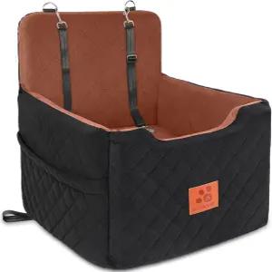 35파운드 미만의 소형/중형견을 위한 GL GLENSLAVE 반려견 카시트 메모리 폼 부스터 시트 분리 및 세척