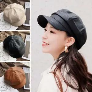 레더 뉴스보이캡 헌팅모자