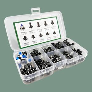 라이트 마이크로 터치 스위치 세트 푸시 버튼 키트 다양한 DIY 도구 액세서리 6x6 택트 ON/OFF 180 개