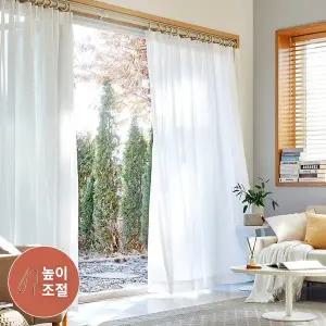 모던하우스 ON 차르르 쉬폰 나비주름 긴창문커튼 140x235 (1P)