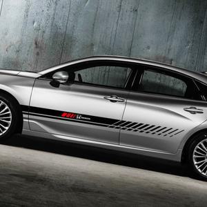 2개 자동차 차체 사이드 스트라이프 DIY 데칼 튜닝 로고 스티커 혼다 무겐 타이퍼 어코드 에어웨이브 아반