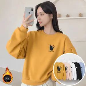 미우 맨투맨 긴팔 BOX 여성 오버핏 티셔츠 (6컬러) 박시핏 빅사이즈