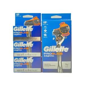 질렛트 프로글라이드 면도기+교체날3입 쉐이빙세트 면도날세트