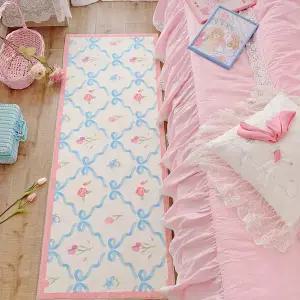 매트 카펫 러그 카페트 VIKAMA 침실 핑크 블루 목욕 실내 실외 복도 러너 지역 거실 홈 장식