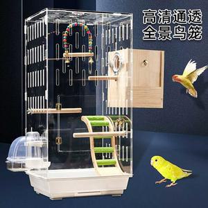 새장 앵무새 투명 기본 메쉬 실내 XL 사랑 화이트 앵무새이동장 아크릴새장 패키지