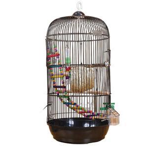 원형 새장 철제 앵무새 가정용 스 125 1 작은 앵무 아이스화이트 1 대형원형새장