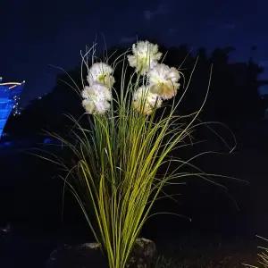 꾸미기 정원 갈대 카페 마당 공원 인테리어 갈대조명 화분 인조 블랙 화단 울타리 장식