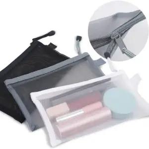 휴대용파우치 메쉬필통 매쉬파우치 투명 미니파우 WFIPUT5