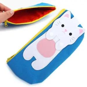 천 고양이 중학생필통 화장품 캐릭터필통 파우치 WFIPV2T