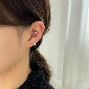 고품질 화이트 플라워 바벨피어싱 변경가능 쥬얼리 악세사리 (WFKBP5U)